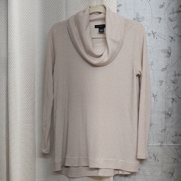 Joan Vass Blush Cream Cowl Neck Sweater - Picture 5 of 5